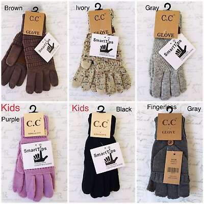 #ad C.C Tech Gloves Knitted Unisex Gloves Adult Size And Kids Size C 33 $9.99