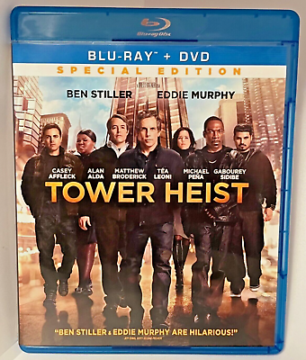 #ad Tower Heist Blu ray and DVD No Digital Ben Stiller amp; Eddie Murphy $4.98