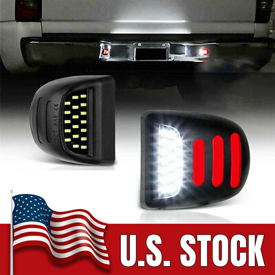 #ad 2x LED License Plate Light Lamp For Chevy Silverado For Sierra YukonXL 1500 2500 $9.95