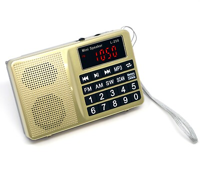 Radio Digital Portable FM AM SW MP3 Player Rechargeable Battery Senior Emergency $24.99