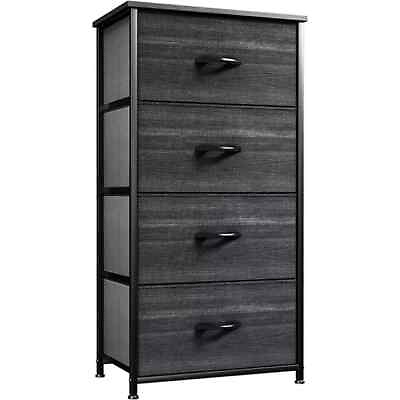 #ad Dresser 4 Drawers Storage Furniture Fabric Tower Organizer for Bedroom Pull Bins $30.59