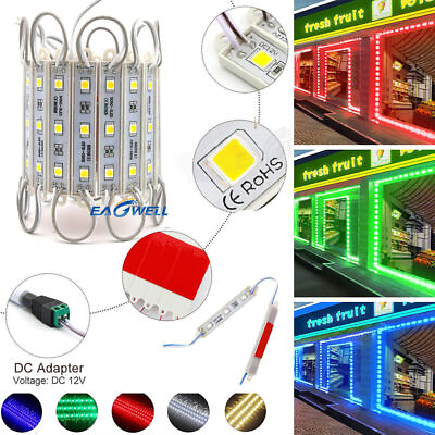 #ad 10 100FT 5050 SMD 3 LED Module Light Store Front Window Sign Lamp LED Decoration $18.04