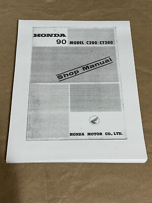 #ad Factory Service Shop Repair Manual 63 68 Honda Touring Trail 90 C200 CT200 $23.99