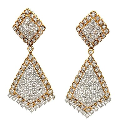 #ad 18k Diamond Chandelier Earrings 3 Carat $4499.00