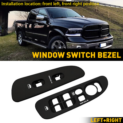 #ad 2X Power Window Switch Bezel Panel Cover For 2002 2010 Dodge Ram 1500 2500 3500 $14.99