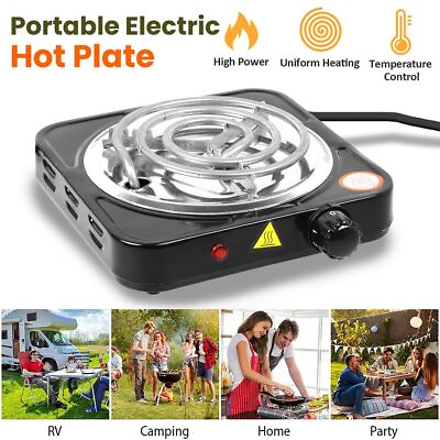 #ad 1000W Mini Electric Single Burner Hot Plate Cooktop RV Dorm Countertop Stove USA $19.00