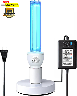 #ad UV Germicidal Lamp With Ozone UVC Light Bulb With Base 3 Gear Timer NEW $43.86