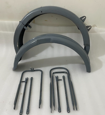 #ad BSA M20 M21 M33 Raw Front Rear Mudguard Set With Stays Girder Fork Type Fit For $243.00