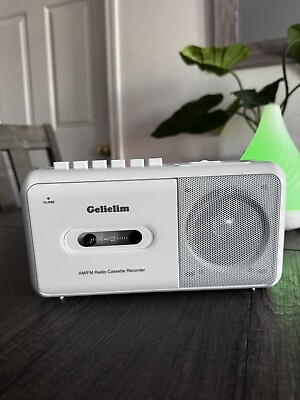 #ad Gelielim Cassette Player Portable White Color AM FM Recorder Battery amp;AC Plug $21.00