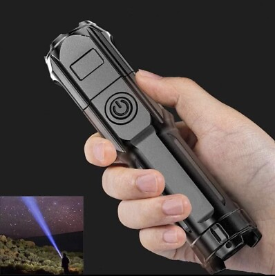 #ad Super Bright LED Tactical Flashlight Military LED Torch Zoomable Police Lamp US $10.99