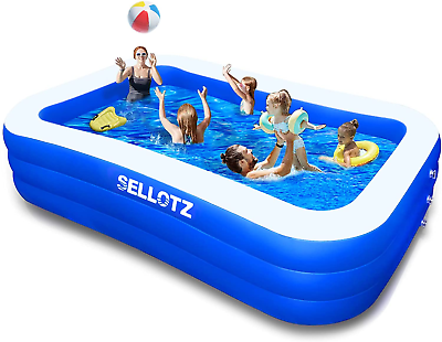 #ad Inflatable Swimming Pool Kids Adults Oversized Outdoor Garden Family Yard Party $106.95