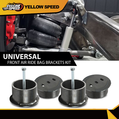 #ad #ad Universal Front Air Ride Bag Brackets Kit Cups 4.5quot; OD Fit for Chevy Car Truck $62.69