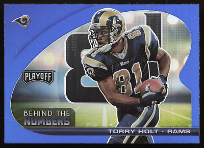 #ad 2021 Panini Playoff Behind the Numbers Blue #BTNTHO Torry Holt St. Louis Rams $1.49