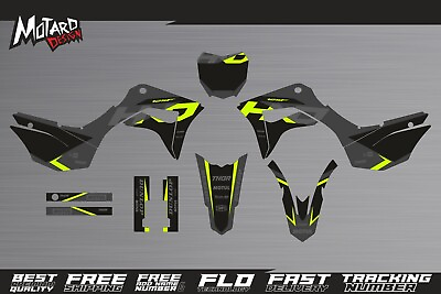 #ad Graphics Kit for Honda CRF 125 F 2019 2020 2021 2022 2023 FLUO NEON Decals $199.90