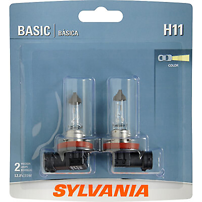 #ad SYLVANIA H11 Basic Halogen Bulb for Headlight Fog Daytime Lights 2 Bulbs $21.75