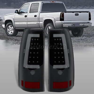 #ad Smoke LED Tail Lights Brake Lamps For 2004 06 Chevy Silverado GMC Sierra 3500 $114.94