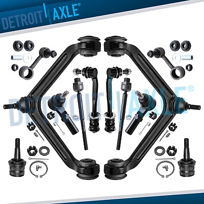 #ad 12pc Front Upper Control Arms 15mm Tierod SwayBar Kit for 04 09 Dodge Durango $128.87