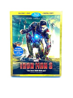 #ad Iron Man 3 Blu ray DVD 2013 2 Disc Set Includes Digital Copy 3D $10.00