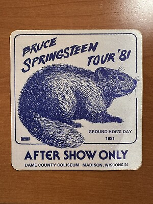 #ad Bruce Springsteen 1981 Backstage Pass Dane Co. Madison Wisconsin Concert Ticket $49.99