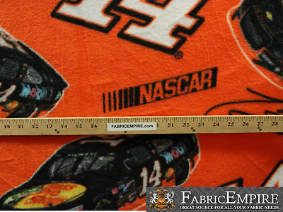 #ad Polar Fleece Fabric Print NASCAR 14 BASS PRO SHOPS LICENSED Sold By The Yard $18.99