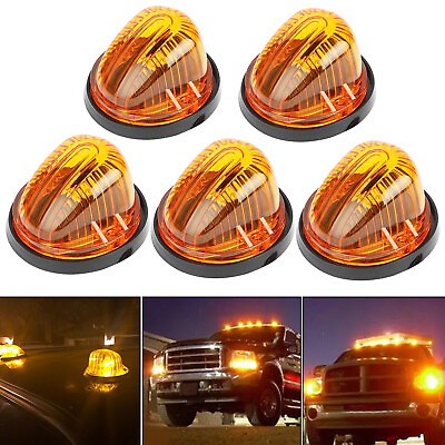 5x Clearance Roof Cab Marker Light Amber Lens Base For 73 87 GMC K1500 2500 $23.98