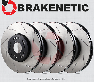 #ad FRONTREAR BRAKENETIC Premium Slotted Brake Disc Rotors BPRS70655 $295.30