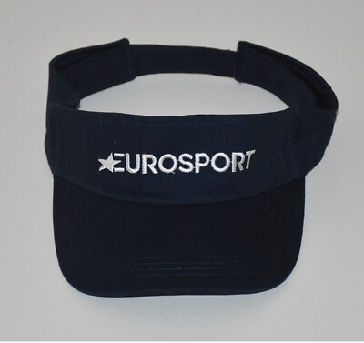#ad EUROSPORT Discovery Visor Hat Navy Blue Adjustable Strap RARE Worldwide Postage $12.00