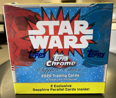 #ad 2022 Topps Chrome STARS WARS Sapphire Edition Online Exclusive Sealed Hobby Box $299.99