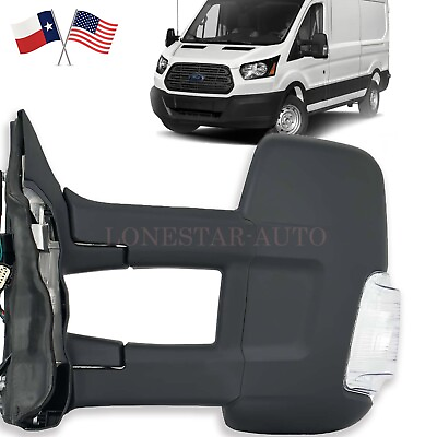 #ad FIT FORD TRANSIT 2015 2022 DRIVER LEFT POWERED MIRROR EXTENDED LONG ARM SIGNAL $107.96