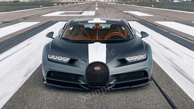 #ad Bugatti Chiron Sport LES Silver High Res Wall Decor Print Photo Poster CAR146 $7.98
