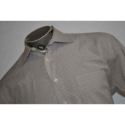 #ad 40670 Paul Stuart Dress Shirt Blue Yellow Plaid Cotton Size Large Mens $23.99