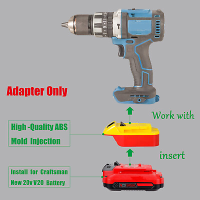 #ad 1 Adapter for Hercules 20v Tools To Craftsman NEW 20v V20 Type Battery w BMS SYS $24.96