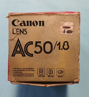 #ad Canon Lens AC 50mm 1:1.8. Made In Japan Excellent Condition $70.00