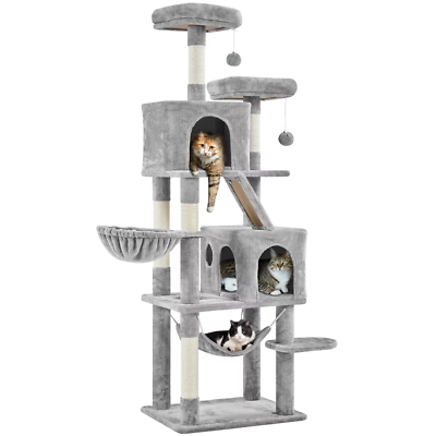 #ad Cat Tree Tower Condo Scratching Post 71.5″ H Multi Level Large For Cats $104.95