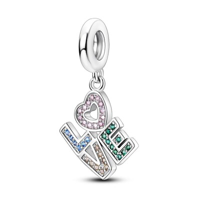 #ad love charm fit for bracelet in 925 sterling silver letter love charm $22.90