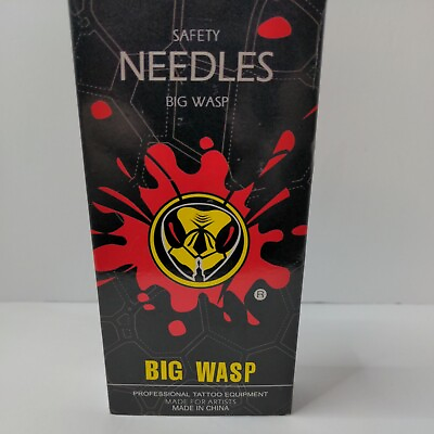 #ad Big Wasp Safety Needles Professional Tattoo Equipment Disposable 45 Count *Read* $17.99