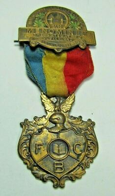 #ad 1915 MENOMINEE KNIGHTS of PYTHIAS Convention Ornate Medallion Ribbon $99.00