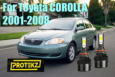 LED COROLLA 2001 2008 Headlight Kit 9006 HB4 6000K White CREE Bulbs Low Beam $25.05