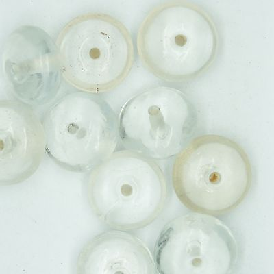 #ad Glass Beads Clear Transparent Disc 10mm. Pack of 10. Made in India. $5.99