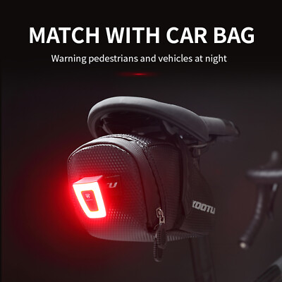 KOOTU Bike Rear Light Rechargeable Night Flash Warn Hemlet Taillight 9 Modes $9.99