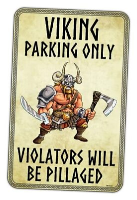 #ad Sign 9 x 14 Inches Aluminum Gifts for Men Decor for Home Viking $22.38