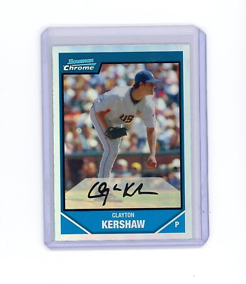 #ad Clayton Kershaw 2007 Bowman Chrome REFRACTOR Rookie #BDPP77 Dodgers $150.00