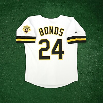 #ad Barry Bonds 1992 Pittsburgh Pirates Men#x27;s Home White Cooperstown Jersey w Patch $139.99