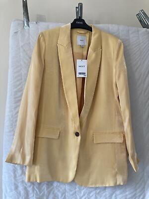 #ad Next Light Yellow Sheen Lightweight Jacket Size 10Regular BNWT RRP £50 GBP 24.99
