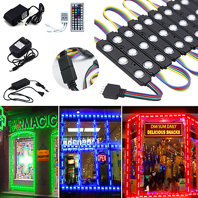 #ad RGB SMD 5050 3 LED Injection Module Light Strip w Interface IP65 DC 12V Lamp US $84.23
