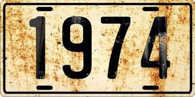 #ad Dodge Ford or Chevrolet antique vehicle 1974 Weathered License plate $14.95