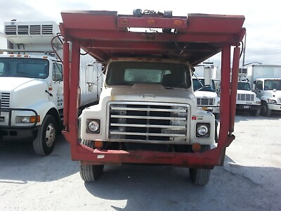 #ad 1987 International Four 4 Car Carrier Tow Truck For Sale Flatbed $17999.99
