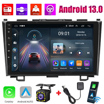 #ad Car Stereo Radio Wireless Carplay GPS for Honda CRV 2007 2011 9#x27;#x27; Android 13 CAM $96.95