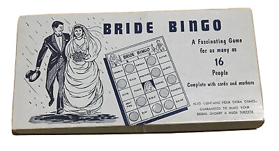 #ad 1957 BOARD GAME quot;BRIDE BINGOquot; NO. 1027 THE LEISTER GAME COMPANY vintage game $10.00