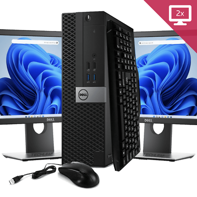 #ad #ad Dell Desktop Computer PC i5 up to 32GB RAM 4TB SSD 24quot; LCDs Windows 11 or 10 $315.95